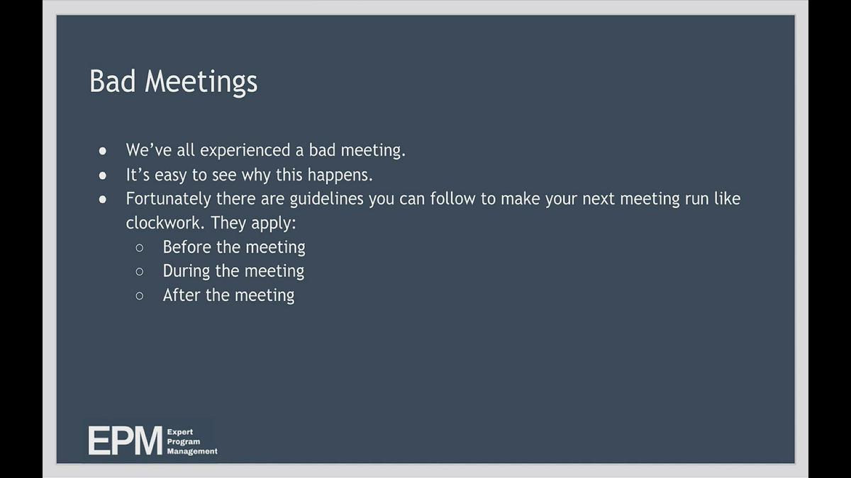 'Video thumbnail for How to Run a Meeting'