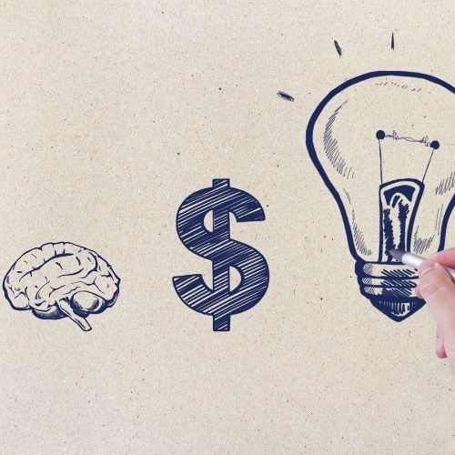 You Chose To Be Here! How To Make Better Decisions Image of brain, dollar sign, and light bulb for make better decisions finance section.