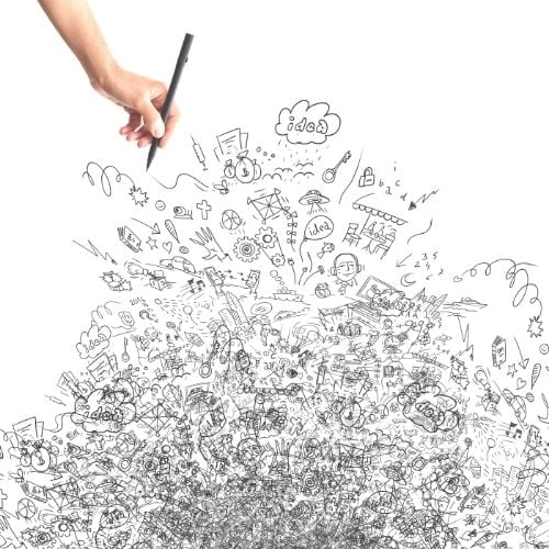 How To Be Creative And Innovative To Increase Success Image of a person doodling.
