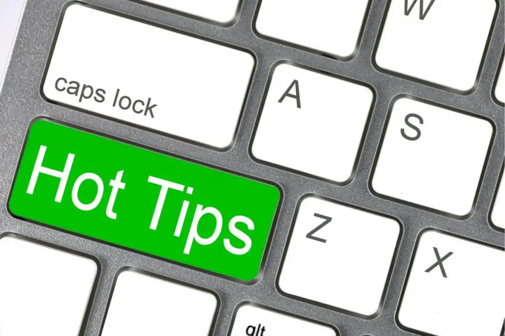 Image of a keyboard with hot tips on it.
