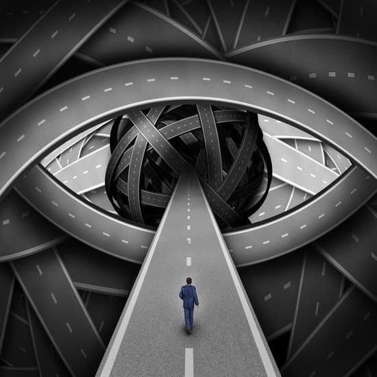 Image of a man walking into an eye representing visionary leadership style