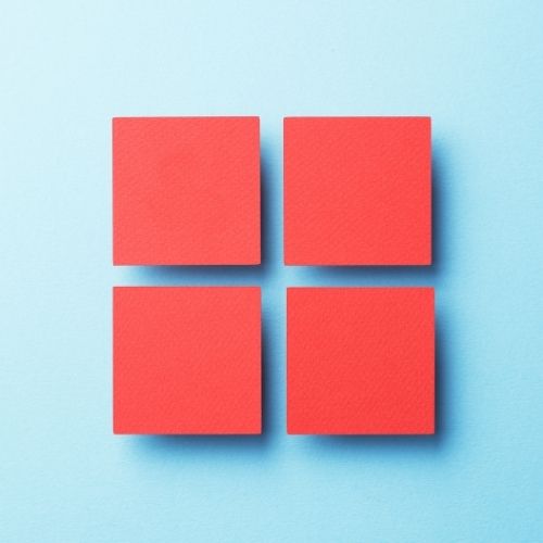 Image of squares for Perfect Square team building game.