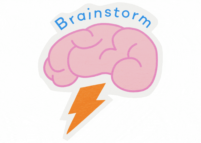 Killer Group Facilitation Techniques To Enhance Your Discussions Image of a brain with a lightning bolt coming out of it for brainstorming.