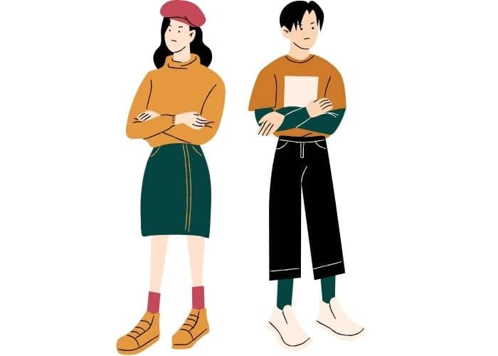 13 Body Language Examples: Understanding the Secrets Boy and girl crossing their arms.
