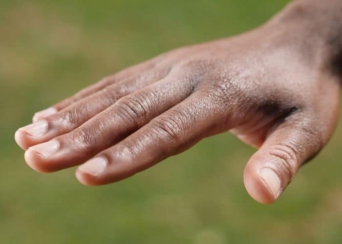 Image of a hand that has the jitters.