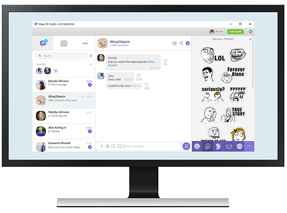 Image of Viber team management software.