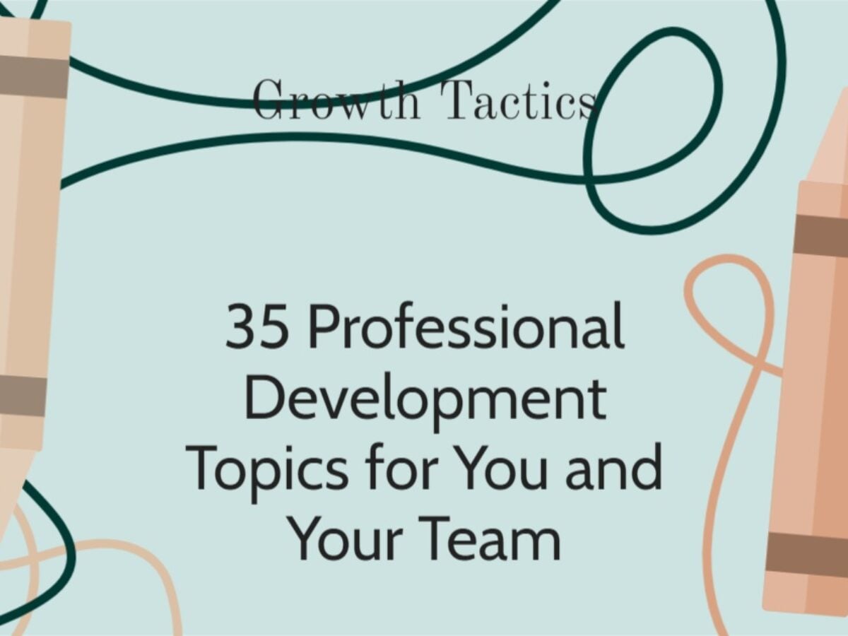Professional Development Learning Topics Topics For Professional Development