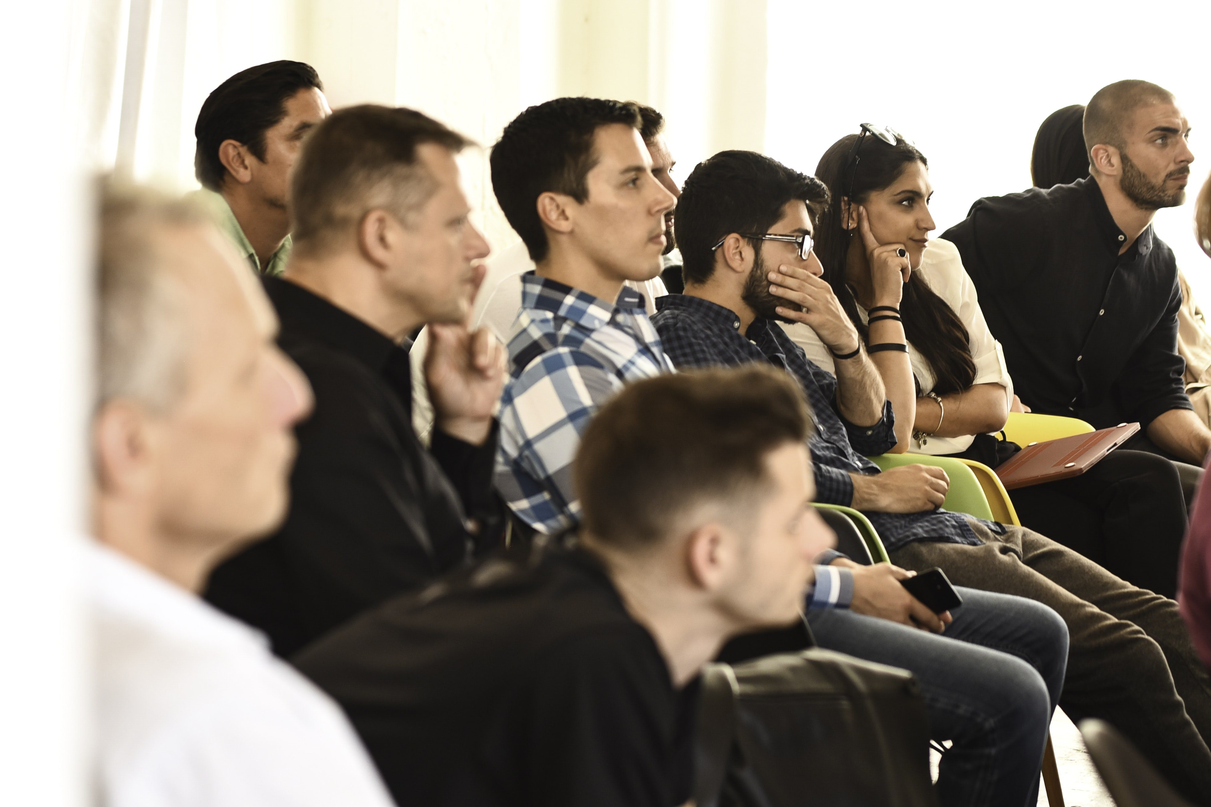 People attending a seminar.