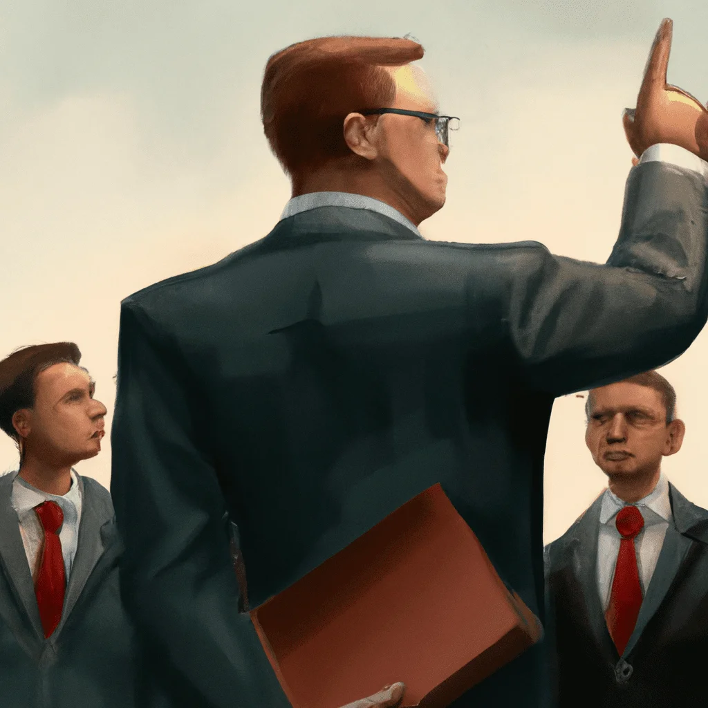 Common Causes of Employee Turnover: How to Reduce It boss standing in front of workers telling them what to do.