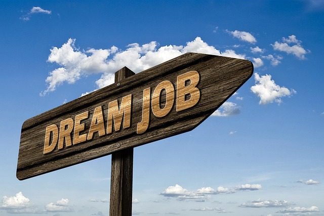 Sign with dream job.