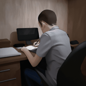 How to Be More Proactive at Work and Life person working on a computer, writing in a notebook