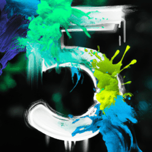 colorful image of the number 5.