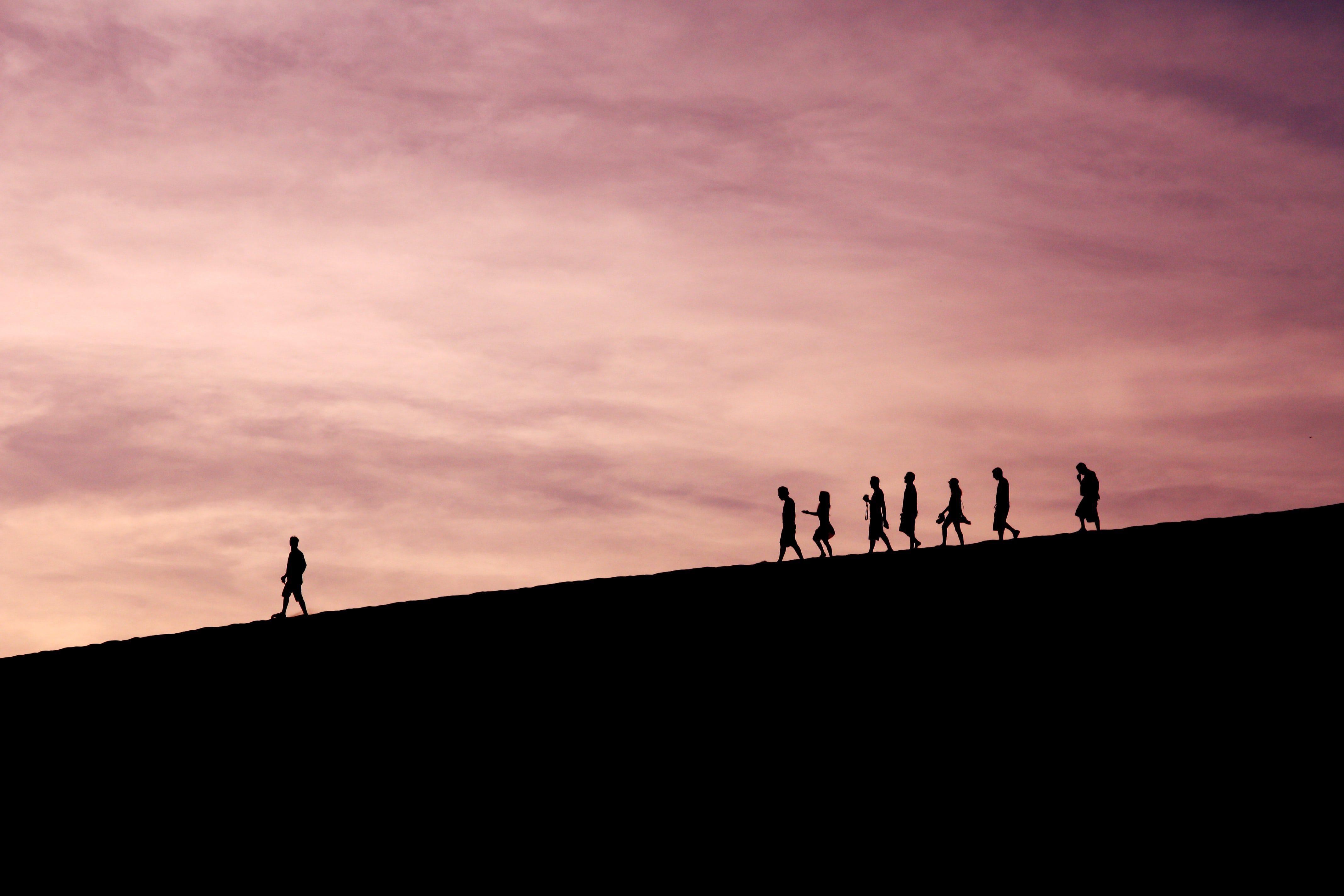 What Is Thought Leadership? How to Become One Person walking with others following.