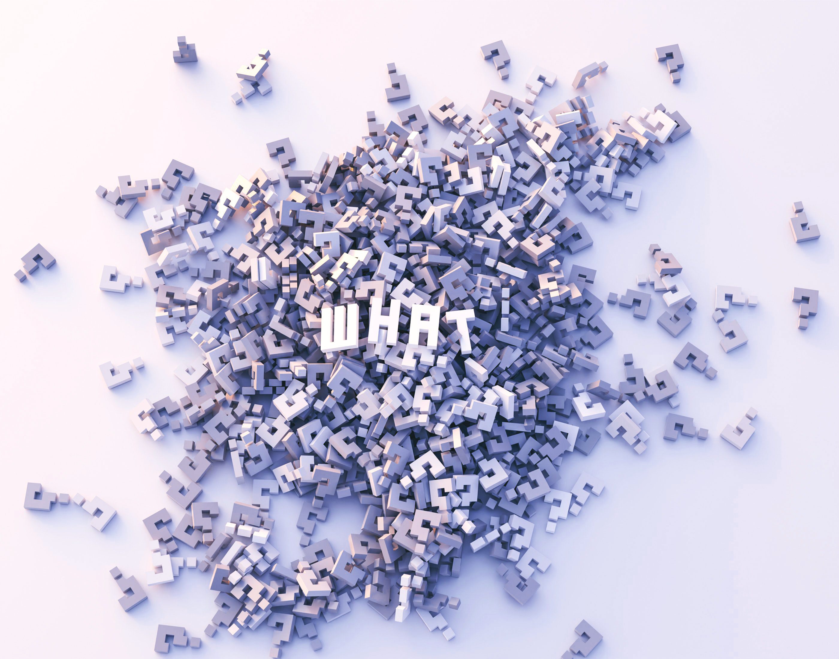 What Is Thought Leadership? How to Become One what is thought leadership. Question marks with the word what in the middle.