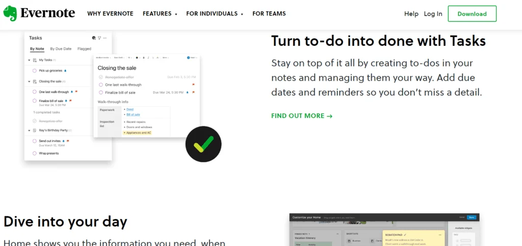 Evernote Review: An Excellent Solution for Notes and More Evernote features page.