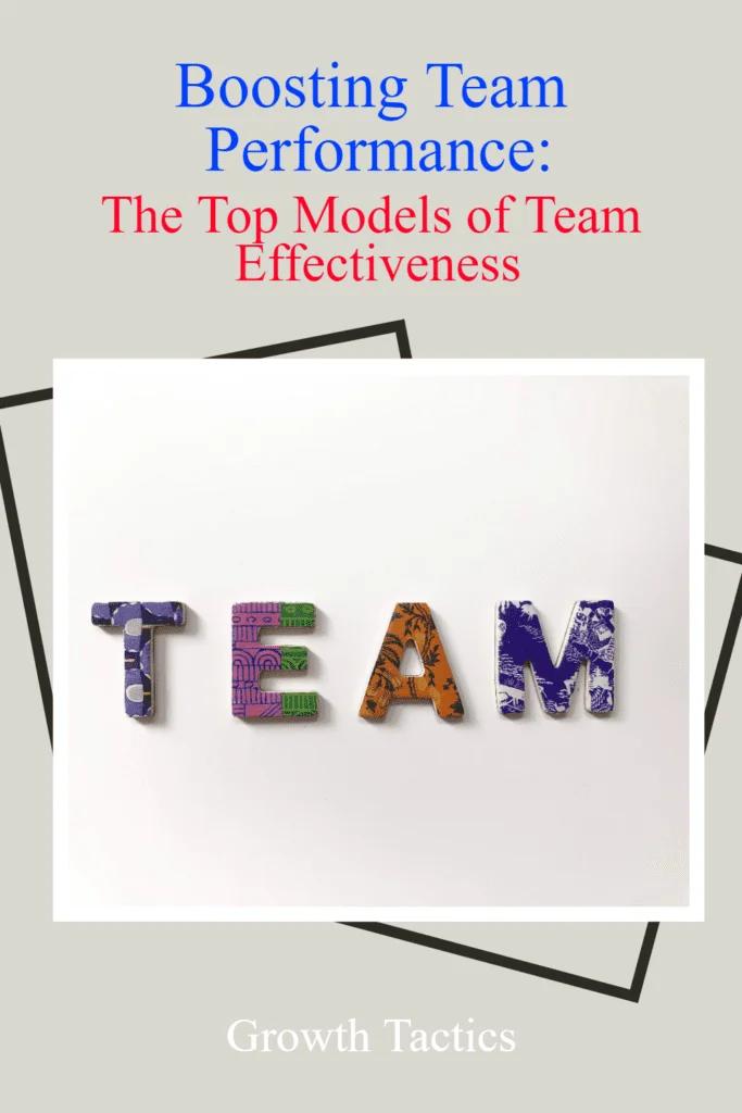 Top Team Effectiveness Models to Build High-Performing Teams team effectiveness model pin