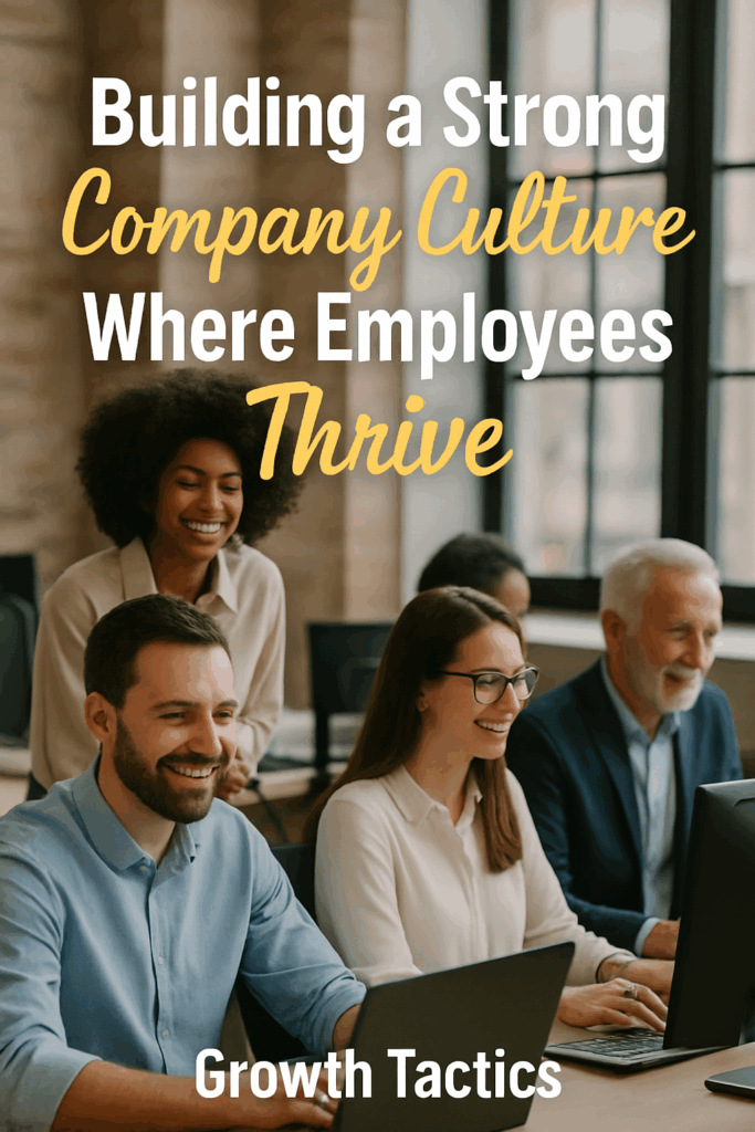 building a strong company culture where employees thrive pin