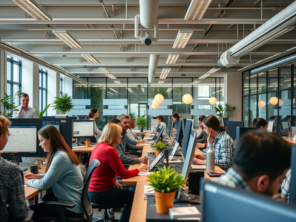 Exploring Adhocracy Culture: A Dimension of Organizational Culture A busy office with a solid adhocracy culture.
