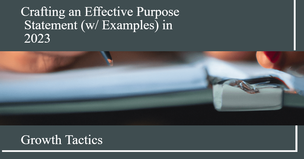 crafting an effective purpose statement w examples in 2023 mtxu1 fbpost