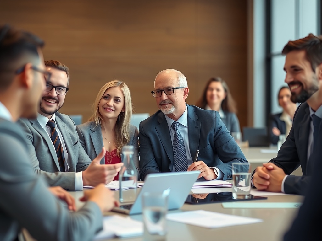 78 Management Training Topics for New and Veteran Managers Leaders sitting around a table learning about different leadership styles.