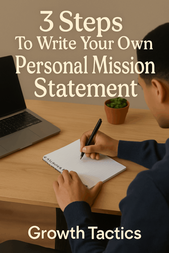 3 steps to write your own personal mission statement pin