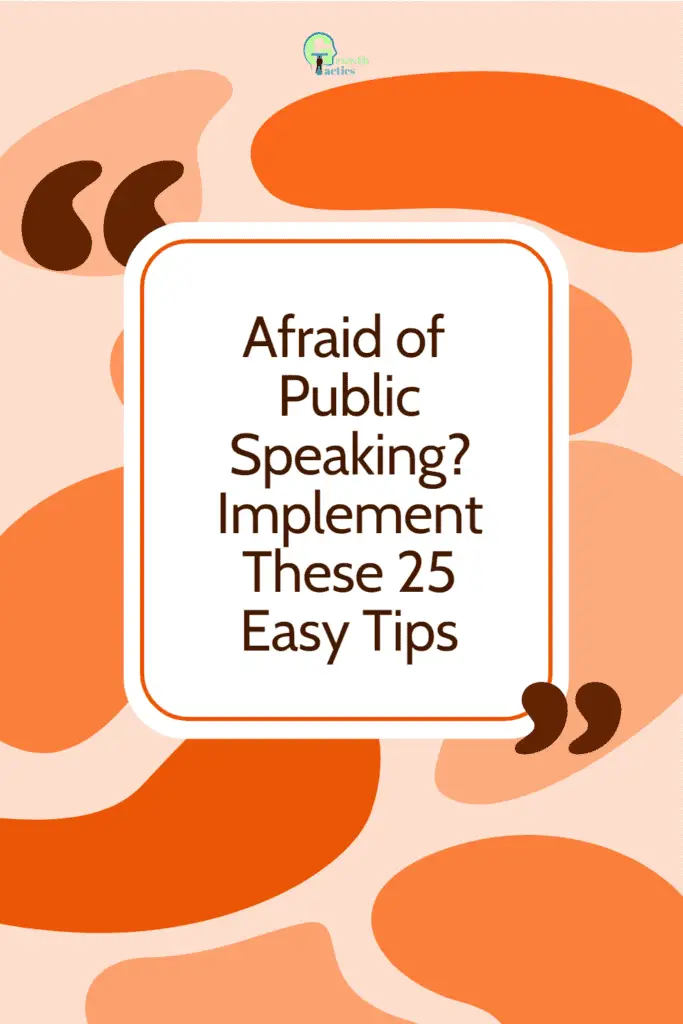 Public Speaking Tips Pin