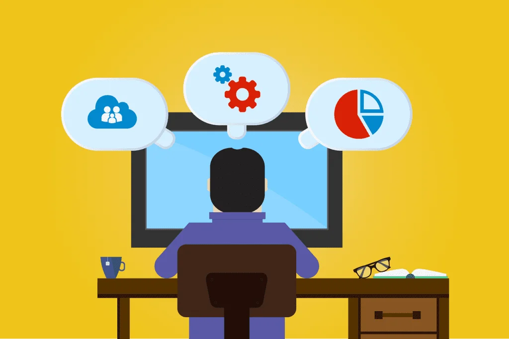 Professional Development Opportunities: Top Picks A person sitting at a computer working on professional development opportunities.