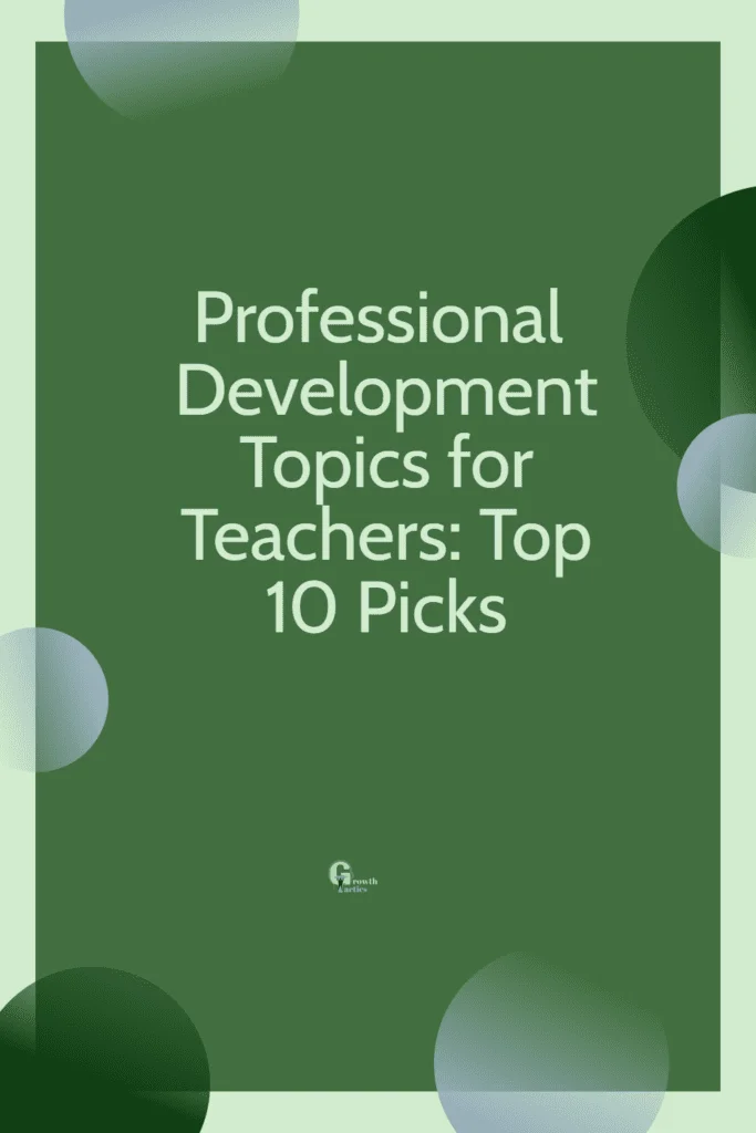 professional development topics for teachers pin