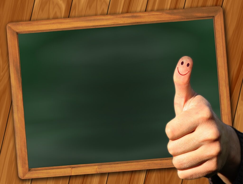 board, school, thumb