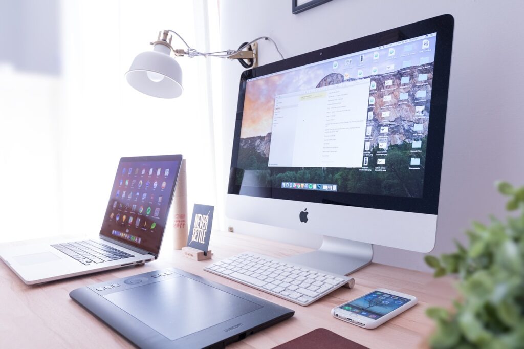 computer, keyboard, apple