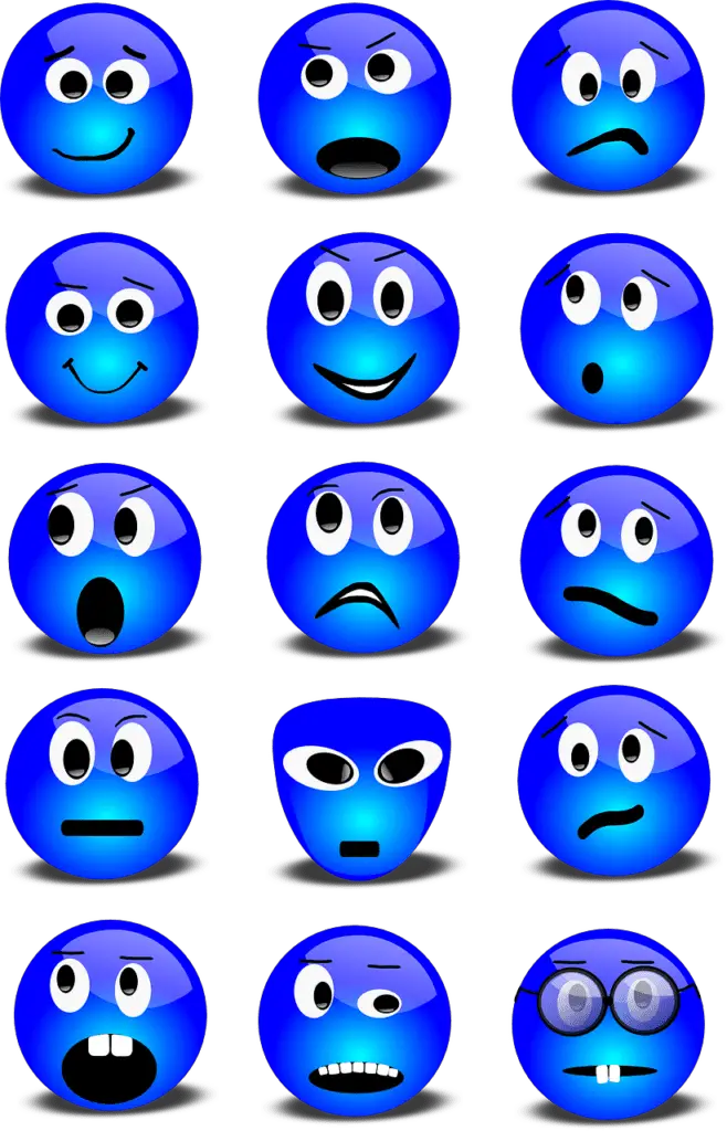 different emojis showing emotions which can be a barrier to communication.