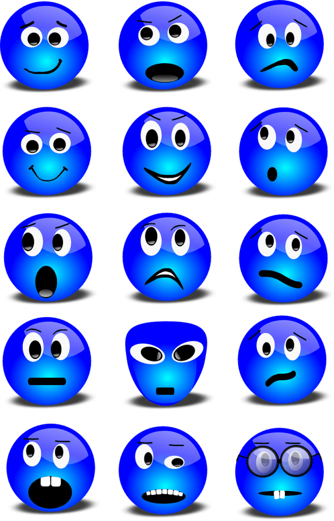 different emojis showing emotions which can be a barrier to communication.