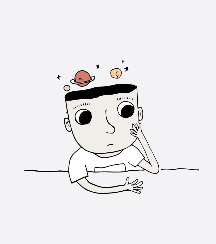 The Effects of Negative Thinking on the Body and Mind man, planets, space