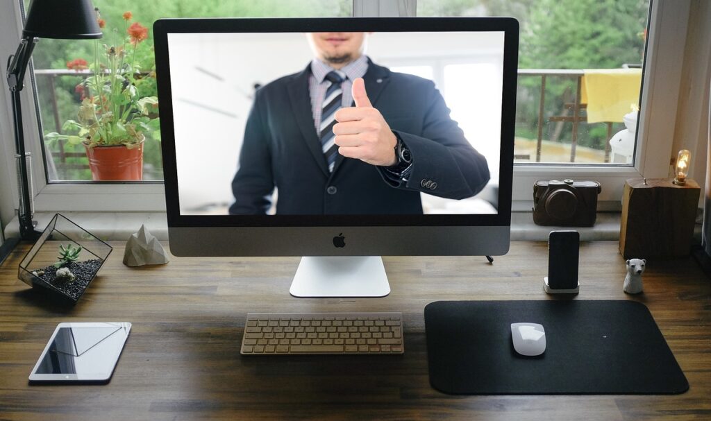 Hybrid Work Model Best Practices to Dominate Work-Life Balance Virtual meeting to discuss hybrid work model best practices.