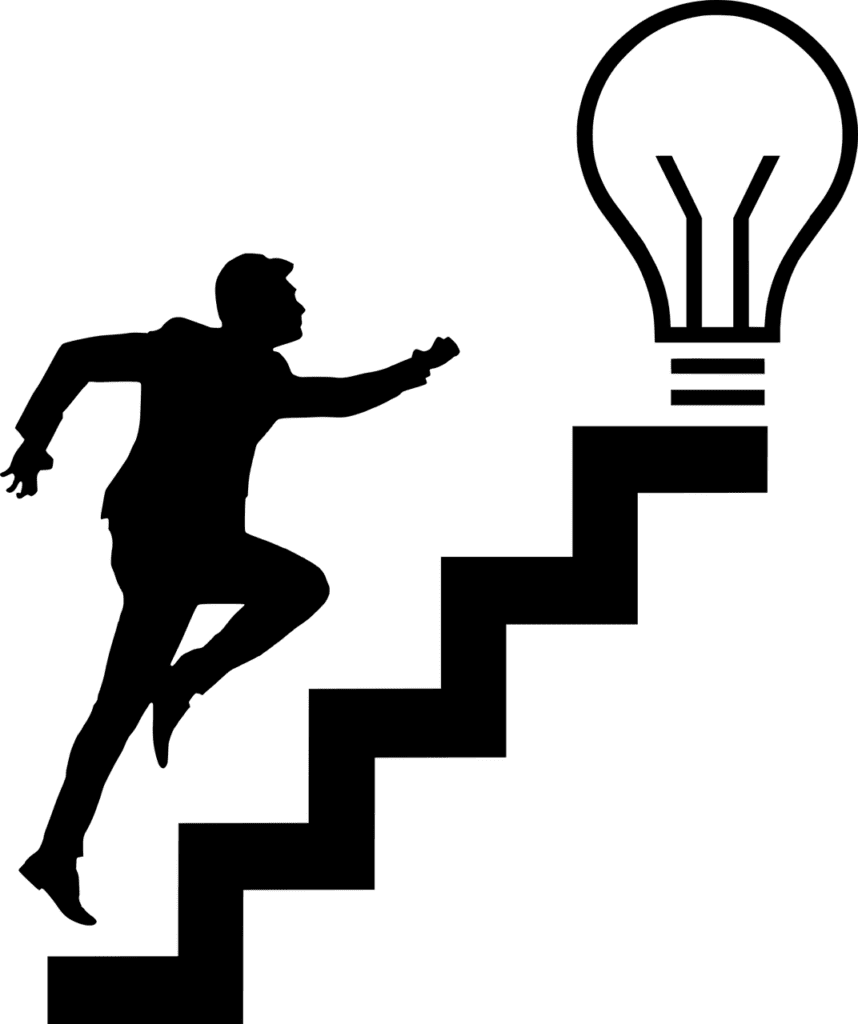 achievement, idea, stairs