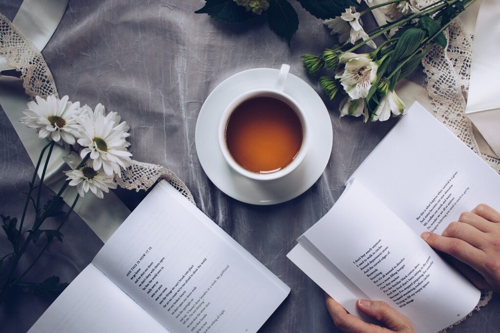 50 Self Improvement Ideas That Will Change Your Life tea time, reading, poetry