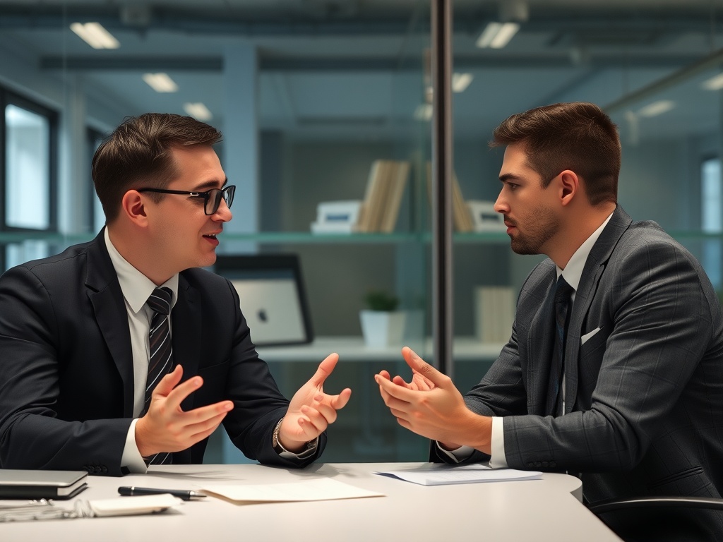 Addressing Unprofessionalism In The Workplace A manager talking to his employee about unprofessional behavior.