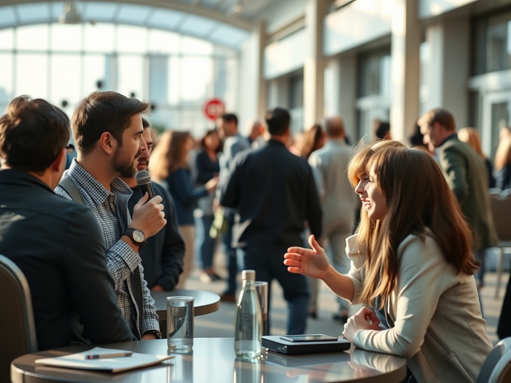 people sitting around a table talking