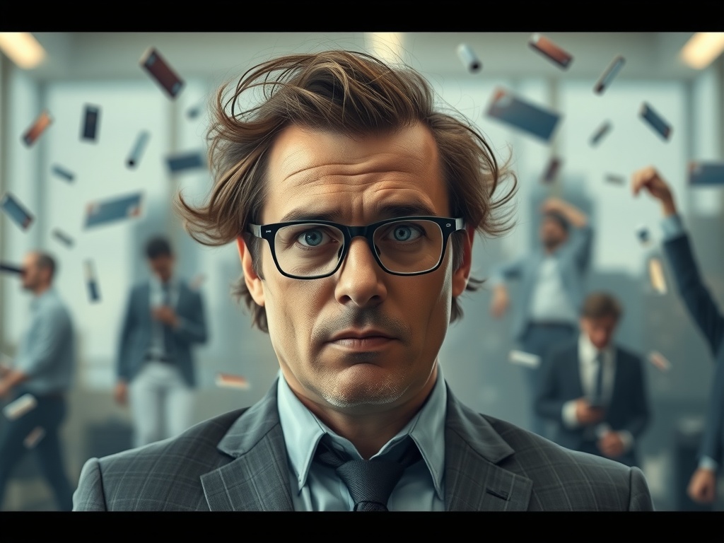 Dynamic Leadership: Key Traits and Skills for Success Calm leader with chaos going on around them.