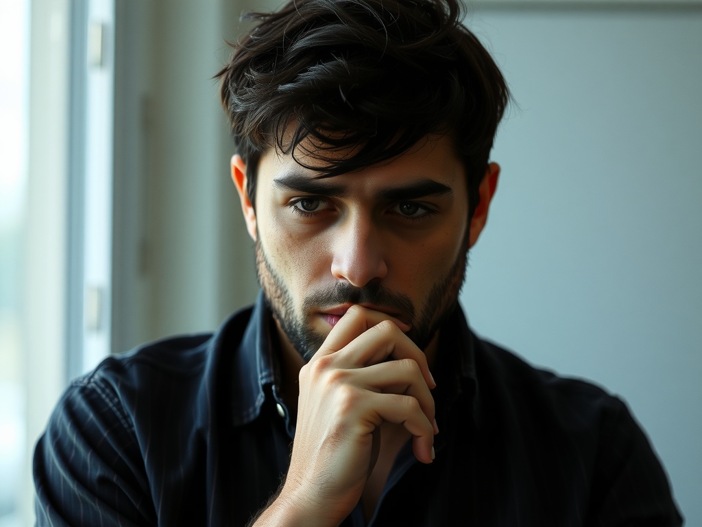 What Is Self-Regulation? (Strategies for Personal Growth) A person deep in thought, doing some self-reflection.