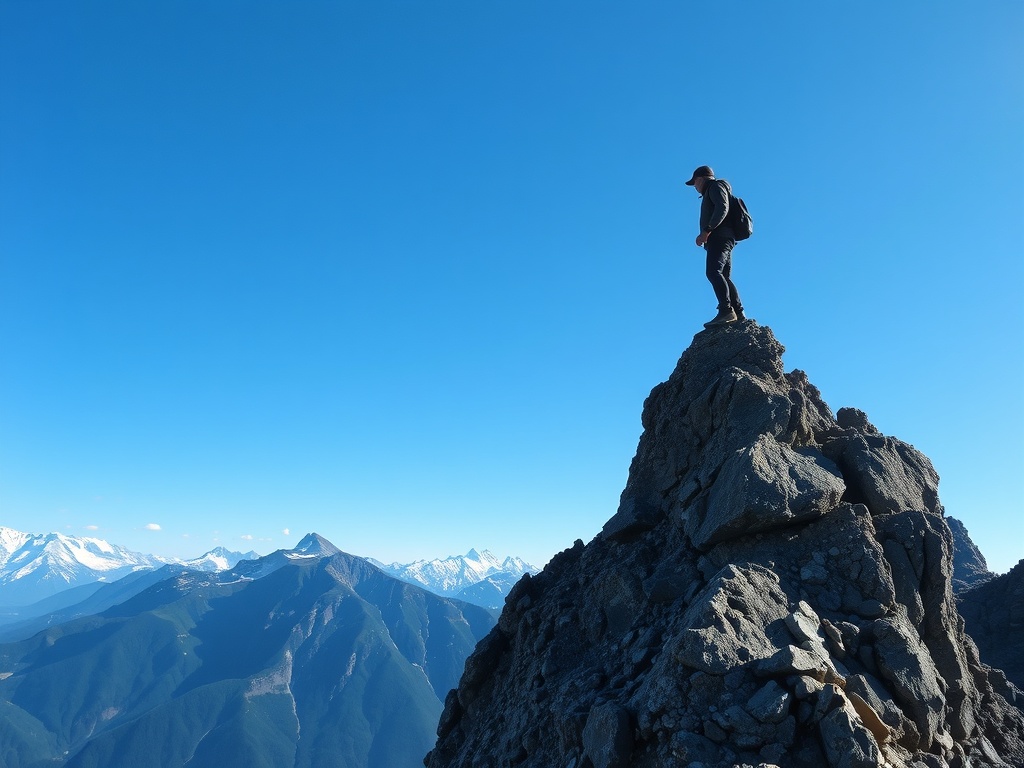 18 Key Strategies to Overcome Adversity and Build Resilience A person reaching the top of a mountain representing a person overcoming adversity