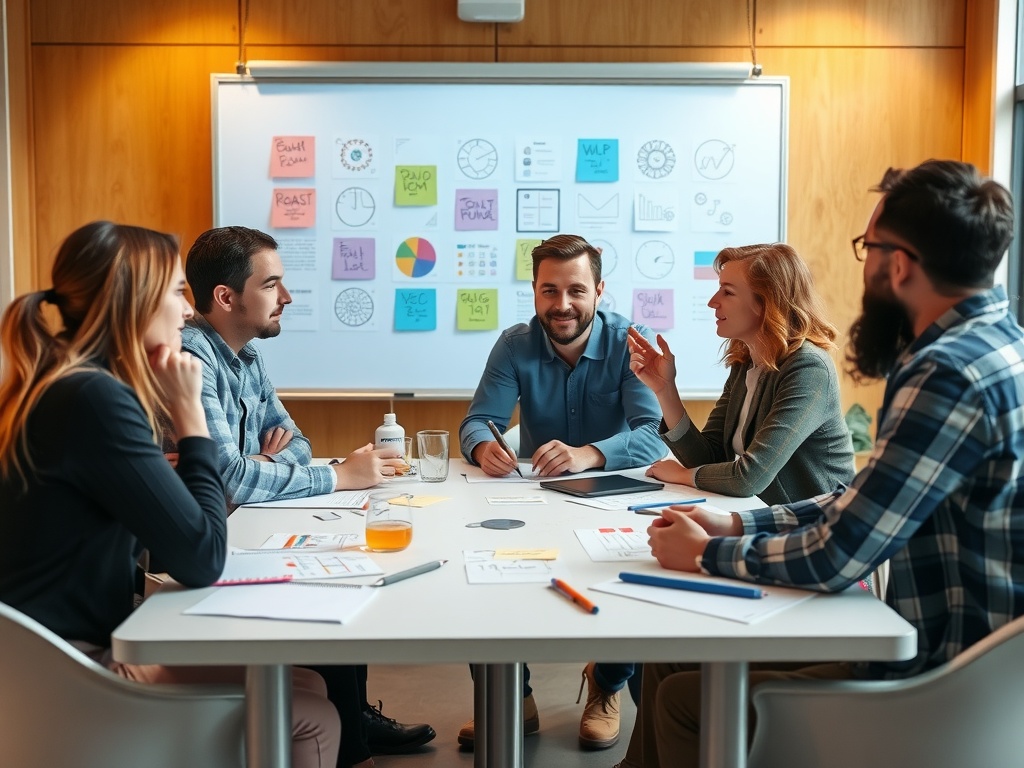 Starbursting: A Step-by-Step Guide to This Brainstorming Tactic A team conducting a creative brainstorm session.
