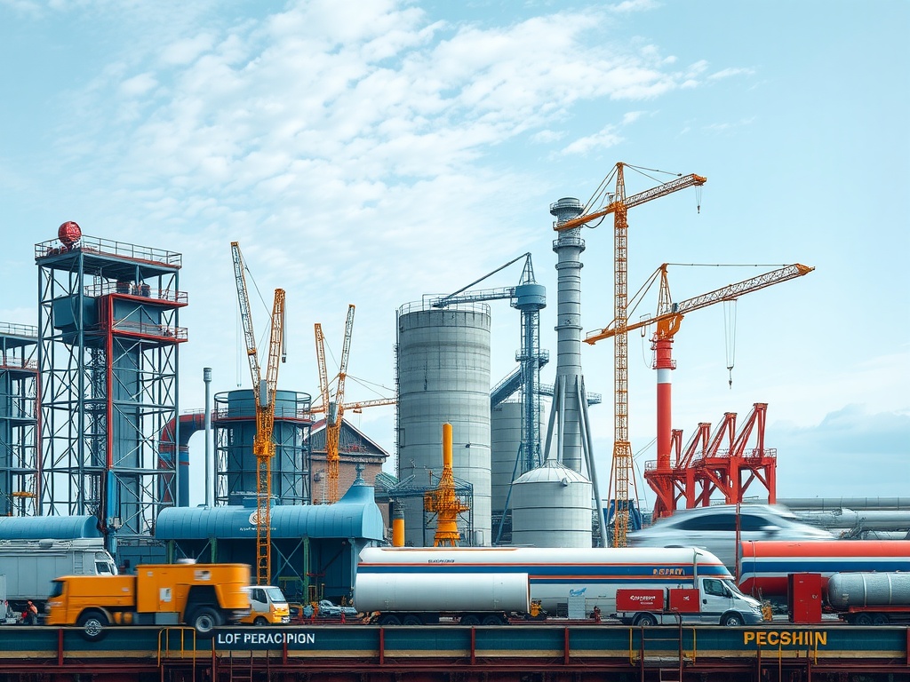 An image with various industries.