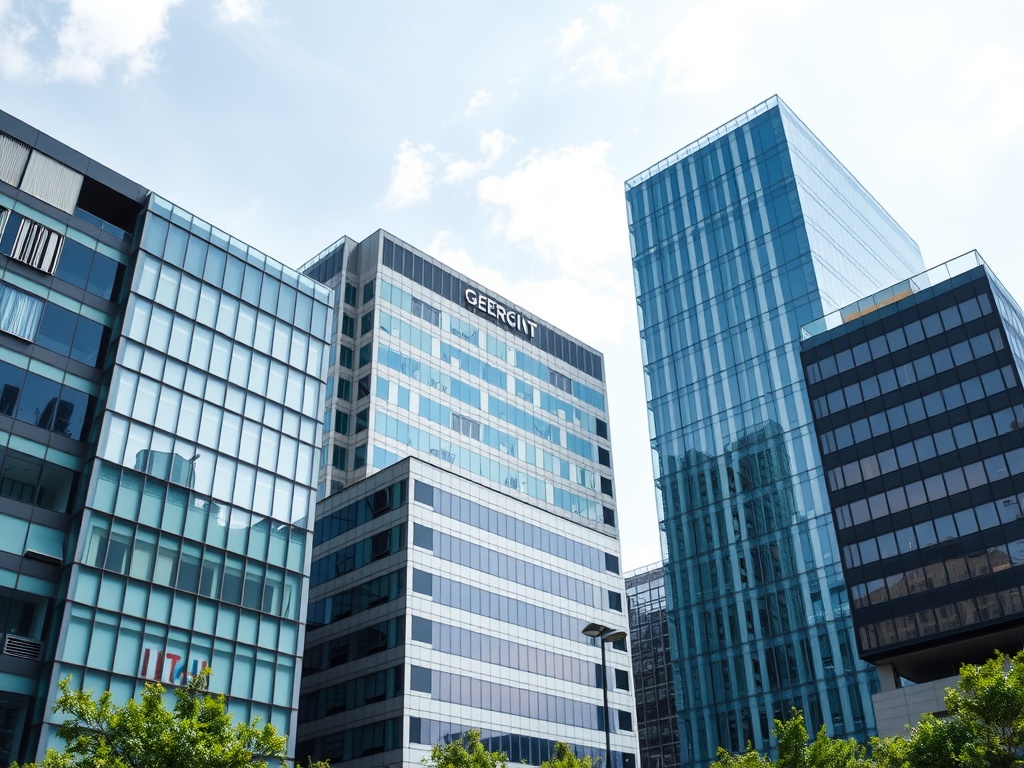 An image of large office buildings.