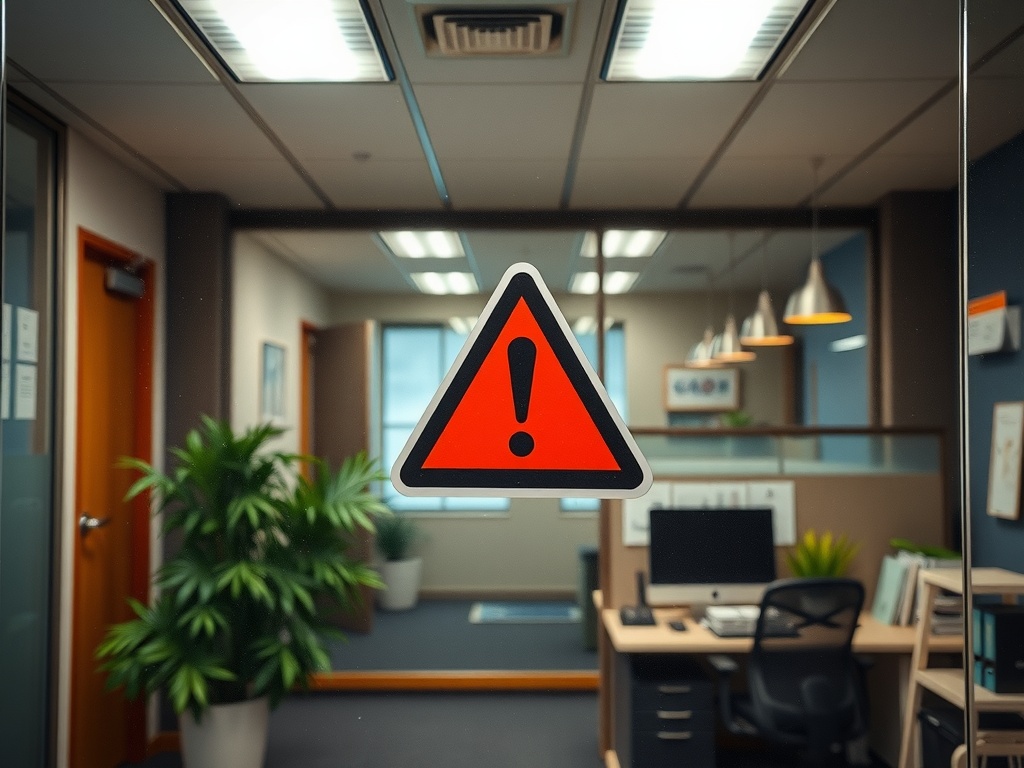 Office Politics: Motives, Tips, and Strategies for Survival Warning sign in an office