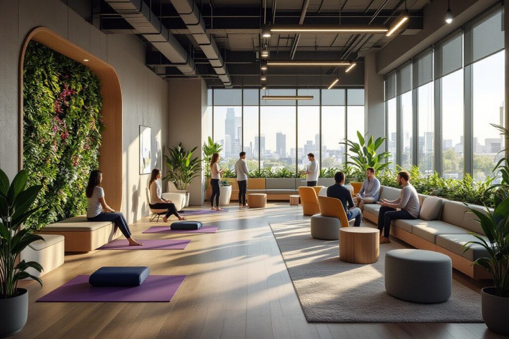 A modern office environment.