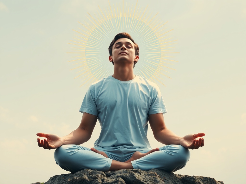 How to Persevere: Strategies for Overcoming Life's Challenges image of a person meditating and reaching a higher version of themselves.