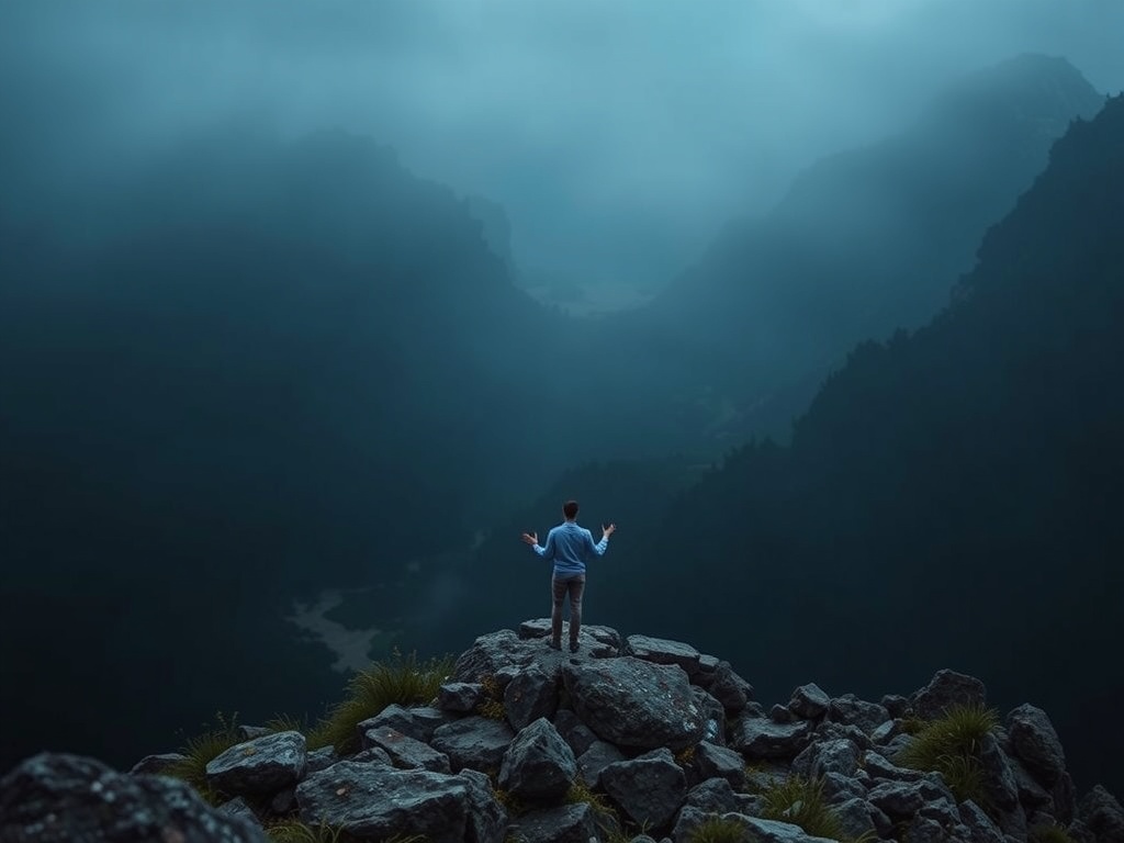 How to Persevere: Strategies for Overcoming Life's Challenges A person standing on a hill holding their hands up looking at clouds.