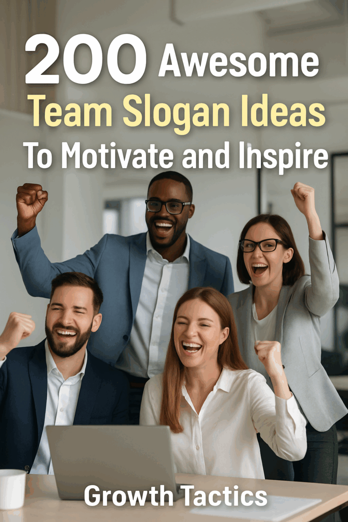 200 Awesome Team Slogan Ideas To Motivate and Inspire Pinterest Image