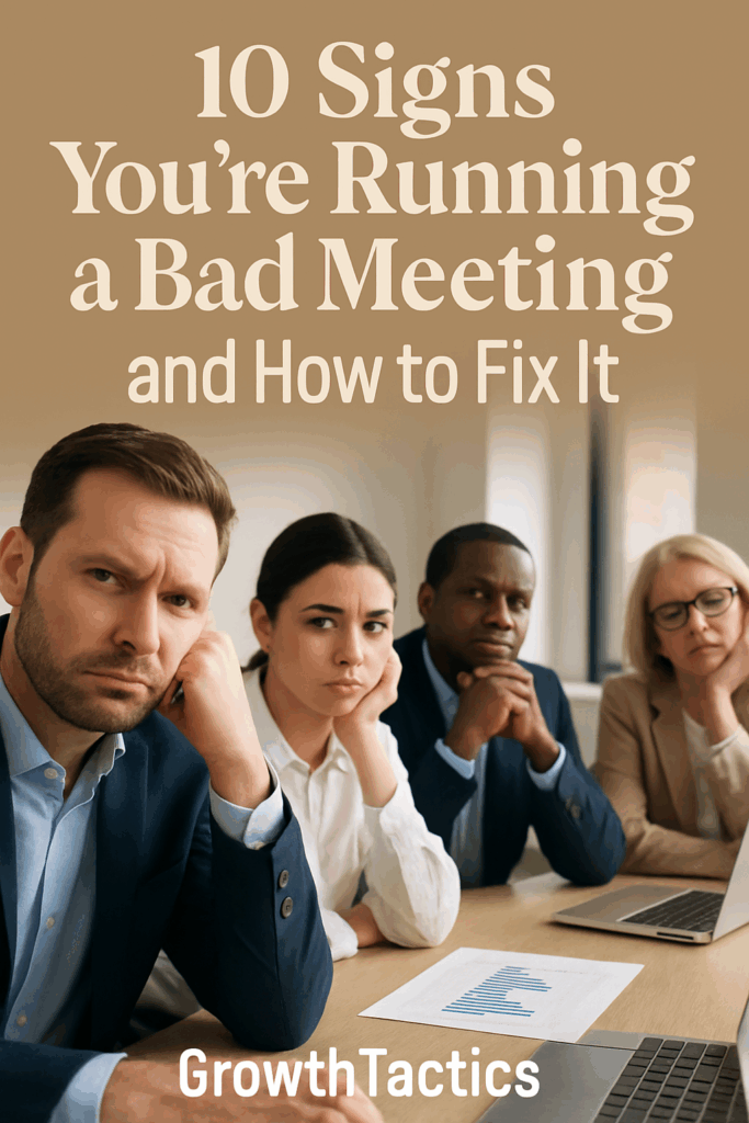 10 signs you re running a bad meeting and how to fix it pin